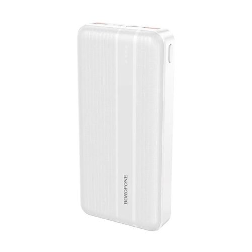 Borofone BJ9A Uranus PD QC 3.0 Power Bank, hordozható külső akkumulátor 2xUSB/USB-C, 20000 mAh, 22.5W, fehér