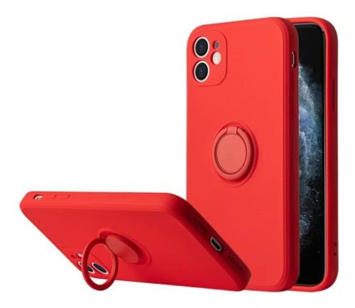 Silicone Ring iPhone Xr hátlap, tok, piros