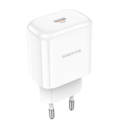   Borofone BN3 USB-C hálózati töltő adapter, QC 3.0 PD 2.0, 20W, 3A fehér