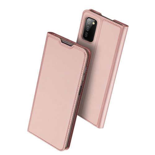 Dux Ducis Skin Pro Samsung Galaxy A02s/A03s oldalra nyíló tok, rozé arany