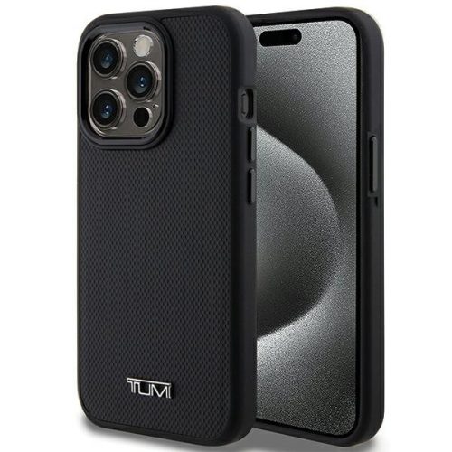 Tumi TUHMP15LRBAK iPhone 15 Pro 6.1", bőr MagSafe hátlap, tok, fekete