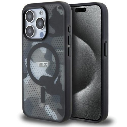 Tumi TUHMP15LTCAMK iPhone 15 Pro 6.1", Camo Print MagSafe hátlap, tok, fekete