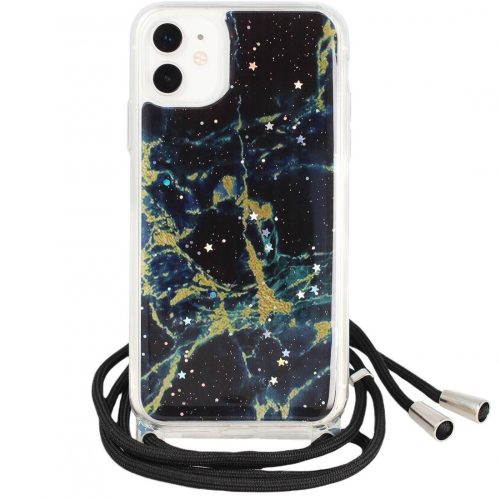 Rope Glitter case iPhone 11 Pro Max hátlap, tok, fekete