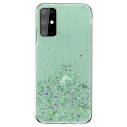   Sequins Glue Glitter Case Samsung Galaxy A72 4G/5G hátlap, tok, mentazöld