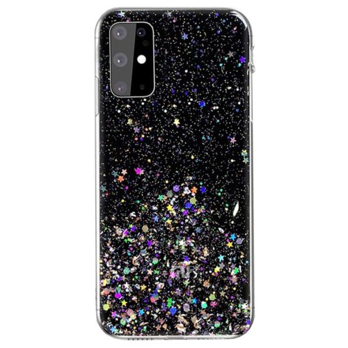 Sequins Glue Glitter Case Xiaomi Redmi 9T hátlap, tok, fekete