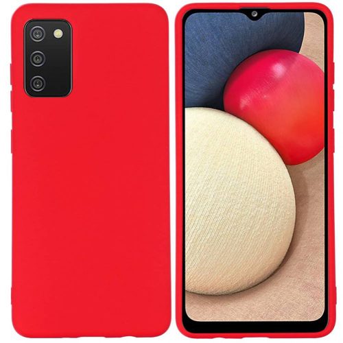 Silicone Case Samsung Galaxy A02S szilikon hátlap, tok, piros