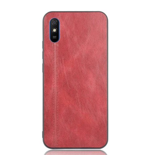 Leather Slim Case Xiaomi Redmi 9A/9AT/9i eredeti bőr, hátlap, tok, piros