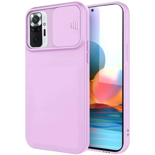 Silicone Lens Xiaomi Redmi Note 9 hátlap, tok, lila