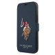 US Polo USFLBKP12LPUGFLNV iPhone 12 Pro Max 6,7" oldalra nyíló tok Polo Embroidery Collection, sötétkék