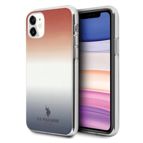 US Polo hátlap, tok USHCN61TRDGRB iPhone 11 Gradient Pattern Collection, kék-piros