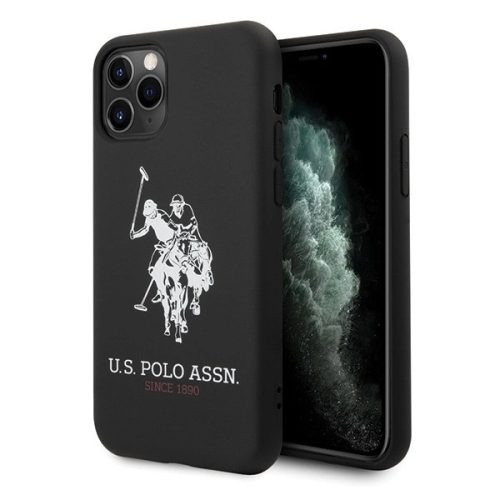 US Polo hátlap, tok USHCN65SLHRBK iPhone 11 Pro Max Silicone Collection, fekete