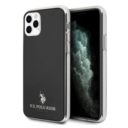 US Polo hátlap, tok USHCN65TPUBK iPhone 11 Pro Max Shiny, fekete