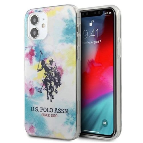 US Polo hátlap, tok USHCP12SPCUSML iPhone 12 mini 5,4" multicolor Tie & Dye Collection, színes