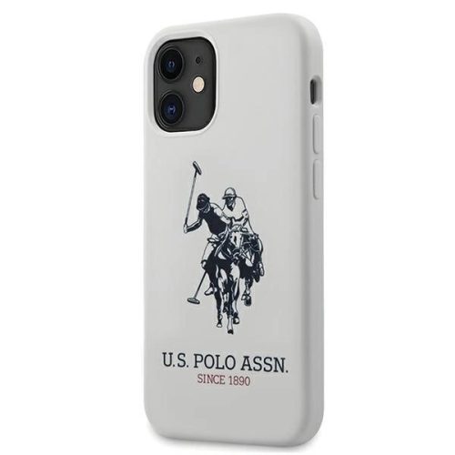 US Polo hátlap, tok USHCP12SSLHRWH iPhone 12 mini 5,4" Silicone Collection, fehér