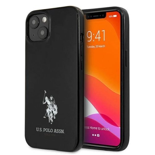 US Polo hátlap, tok USHCP13MUMHK iPhone 13 6.1" hardcase Horses Logo, fekete