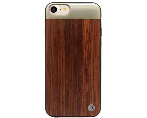 Uunique iPhone 7/8 Rose wood Hard Shell hátlap, tok, barna