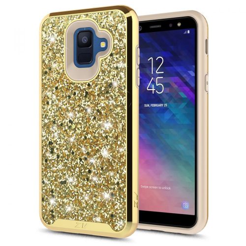 Zizo Full Diamond Hybrid Samsung Galaxy A6 (2018) hátlap, tok, arany