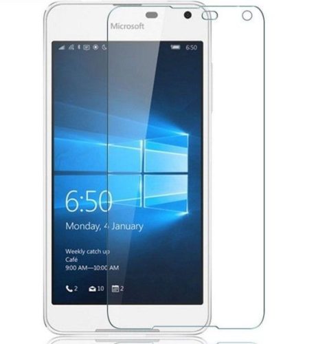 Log-on Microsoft Lumia 640XL kijelzővédő edzett üvegfólia (tempered glass) 9H keménységű (nem teljes kijelzős 2D sík üvegfólia), átlátszó