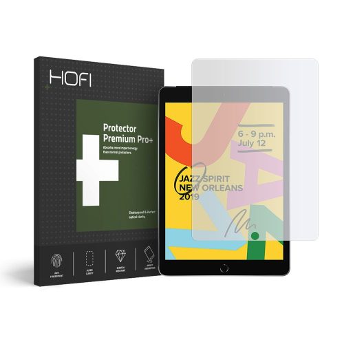 Hofi Glass Pro+ iPad 7/8/9 10.2 (2019/2020/2021) kijelzővédő edzett üvegfólia (tempered glass) 9H keménységű, átlátszó