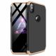 Full Body Case 360 iPhone Xs Max, hátlap, tok, logo szabadon, fekete-arany